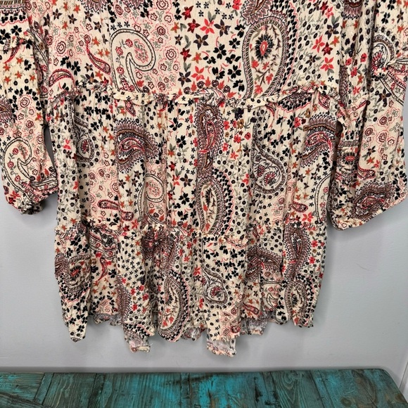 Torrid Babydoll Clip Dot Crinkle Gauze Crochet Neck Top Size 2x - Picture 12 of 16